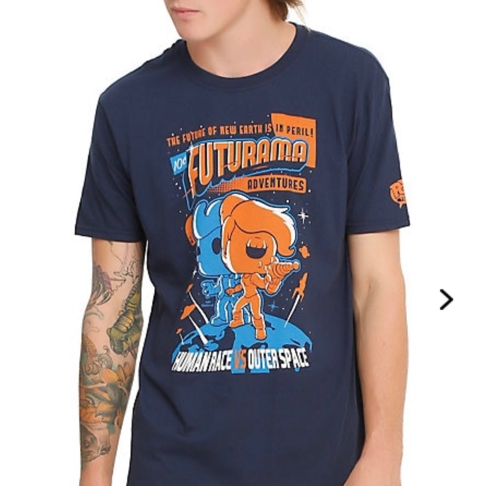 New Futurama: Rare Extra Large Leela & Fry Collectible Funko T-Shirt